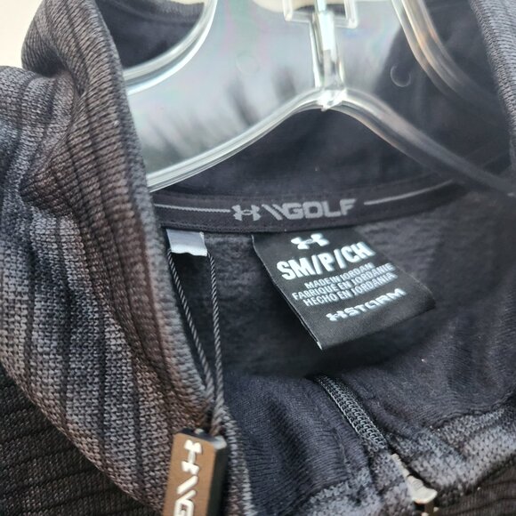 ⛳NWT!⛳Under Armour Men's Storm Sweater Fleece 1/4 Zip Pullover Golf S-BLACK - Picture 3 of 5